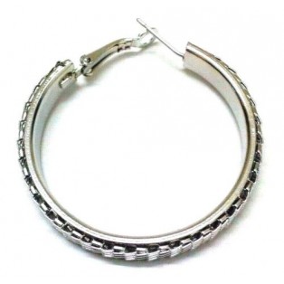 THE SHINY CIRCLE Hoop Earrings Jewelry Women Dangle Omega Back Classy Fashion 3